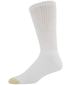 GOLDTOE Men's 656S Cotton Crew Athletic Socks, Multipairs Sport Large 6 White (6-pairs) 19 71dAo1Mj8eL