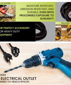 Go Green Power Inc. GG-13725BK 16/3 Heavy Duty Extension Cord, Outdoor Extension Cord, Black, 25 ft 15 71dAsJR5kRS