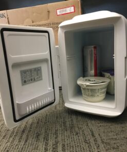 Cooluli Mini Fridge for Bedroom - Car, Office Desk & Dorm Room - Portable 4L/6 Can Electric Plug In Cooler & Warmer for Food, Drinks, Skincare Beauty & Makeup - 12v AC/DC & Exclusive USB Option, White 48 71dBXgAbAOL