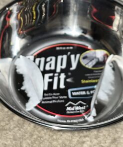 MidWest Homes for Pets Snap'y Fit Food Bowl | Pet Bowl, 20 oz. (2.5 cups) | Dog Bowl Easily Affixes to a Metal Dog Crate, Cat Cage or Bird Cage | Pet Bowl Measures 6L x 6W x 2H Inches,Silver 20 Ounces (2.5 cups) 35 71dC35ipJWL