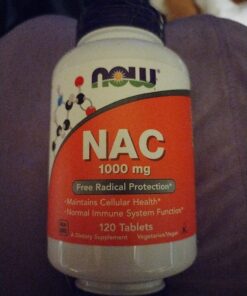NOW Supplements, NAC (N-Acetyl-Cysteine) 1,000 mg, Free Radical Protection*, 120 Tablets 120 Count (Pack of 1) 36 71dC9pieWL
