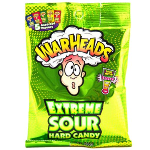 Warheads Extreme Sour Hard Candy Assorted Flavors 2oz. 2 Ounce (Pack of 1)