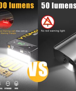 VTOMAN X1 Jump Starter with Air Compressor, 2500A Portable Battery Booster(Up to 8.5L Gas/6L Diesel Engines) with 150PSI Digital Auto Tire Inflator, 12V Car Lithium Battery Jump Box Pack Power Charger Gray 24 71dDJA0rL