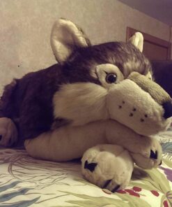 Wild Republic Jumbo Wolf Plush, Giant Stuffed Animal, Plush Toy, Gifts for Kids, 30 Inches Single 42 71dDV4w8EL