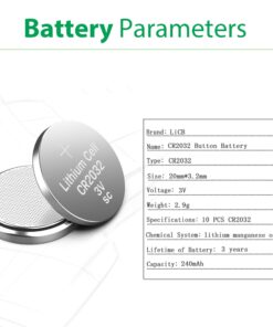 Alternative view of LiCB CR2032 3V Lithium Battery(10-Pack)