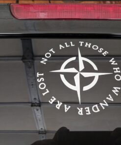 LOTR Not All Those Who Wander are Lost Sticker Decal Notebook Car Laptop 5" x 5" (White) 24 71dDk2pB5L