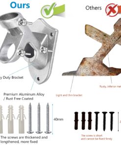 Flag Holder, Flag Bracket, Heavy Duty House Flag Pole Holder Bracket, Aluminum Mount - Stainless Steel Hardware - Strong and Rust Proof - 1" Inner Diameter (Silver-1Pack) Silver-1Pack 22 71dDx7bXISS