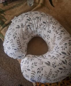 Boppy Nursing Pillow Original Support, Gray Taupe Leaves, Ergonomic Nursing Essentials for Bottle and Breastfeeding, Firm Fiber Fill, with Removable Nursing Pillow Cover, Machine Washable 23 71dF9CzsQeL
