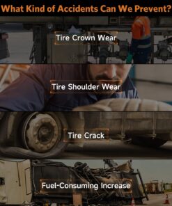 GUTA Trailer Tire Pressure Monitoring System, Trailer TPMS with 6 Sensors, 6 Alert Modes, Signal Booster, Power Saving Display, Long Sensing Distance, for 3 Trailers (T1/T2/T3), for RV, Trailer 6-Sensors 21 71dFV2PTwFL