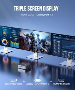 GMKtec Mini Gaming PC, Mini Computer Windows 11 Pro, AMD Ryzen 7 6800H (8C/16T 4.70Ghz), 32G DDR5 RAM + 1TB Hard Drive PCle SSD, WiFi 6, USB3.2, BT 5.2, DP, HDMI, RJ45 2.5G Nucbox K1 11 71dG 7z8lL 1