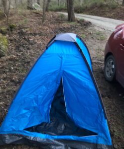 2-Person Camping Tent – Includes Rain Fly and Carrying Bag – Lightweight Outdoor Tent for Backpacking, Hiking, or Beach by Wakeman Outdoors Dome Blue 54 71dGW8VPU7L