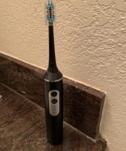 Water Dental Flosser with Electric Toothbrush, One Switch Between Tooth Brush & Water Floss, 3 in 1 Teeth Cleaning Kit with 4 Modes, Water Flosser Portable for Travel and Home (Black) Black 33 71dHUDKtUEL