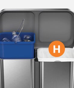 simplehuman Code H Custom Fit Drawstring Trash Bags, 100 Count, 30-35 Liter / 8-9 Gallon, White 20 Count (Pack of 5) 9 71dHjVAV5L