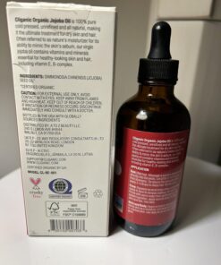 Cliganic Organic Jojoba Oil, 100% Pure (4oz) | Moisturizing Oil for Face, Hair, Skin & Nails | Natural Cold Pressed Hexane Free | Base Carrier Oil 4 Fl Oz (Pack of 1) 44 71dIFoh0LqL