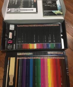 Shuttle Art Professional Drawing Kit, 123 Pieces of Drawing Pencils Set Includes Colouring Pencils, Watercolor, Charcoal, Graphite and Sketch, Ideal for Adults Children Artists 43 71dITWwrq2L
