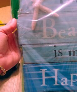 Grasslands Road Wall Starfish GR Beach is My Happy Place Plaque, Medium, White, Blue 35 71dJ5GEL9oL