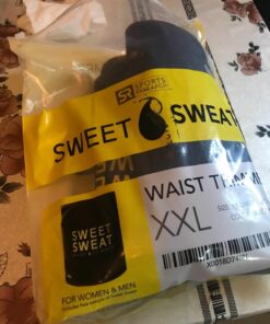 Sweet Sweat Waist Trimmer for Women and Men - Sweat Band Waist Trainer for High-Intensity Training & Workouts, 5 Sizes XX-Large Black/Yellow 44 71dJDo9Hw L