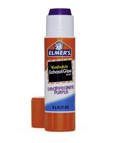 Elmer's Disappearing Purple School Glue, Washable, 6 Pack, 0.21-ounce sticks 6 Count 24 71dJF8kCrrL