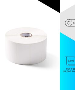 Zebra 2.25 x 1.25 in Direct Thermal Polypropylene Labels PolyPro 4000D Permanent Adhesive Shipping Labels 1 in Core 6 rolls 10031644SP 10 71dJKqAL9SL