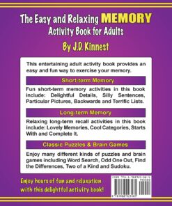 Alternative view of The Easy and Relaxing Memory Activity Book for Adults: Includes Relaxing Memory Activities, Easy Puzzles, Brain Games and More Paperback, Large Print