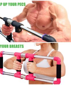 GOFITNESS Push Down Fitness Machine - Chest Expander at Home Workout Equipment, Arm Exerciser Portable Spring Resistance Exercise Gym Kit for Home, Travel or Outdoors Black 70LBS (Elementary - Men) 18 71dKV3PabcL