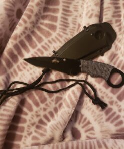 Master USA MU-1119GC Tactical Neck Knife, Black Blade, Cord-Wrapped Steel Handle, 6.75-Inch Overall, Grey Camo 47 71dKiJgksrL