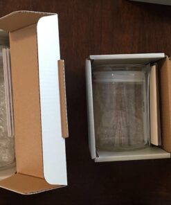 ZENS Airtight Glass Jar Container,15 Fluid Ounce Clear Glass Canister with Lid, Food Storage Jars for Kitchen Spice or Loose Tea,450ml 02-15oz*1 45 71dKqtLA1YL