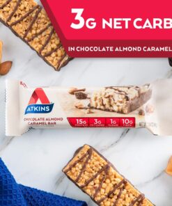 Atkins Chocolate Almond Caramel Bar, Keto-Friendly, Gluten Free with Real Almond Butter, 5 Count (Pack of 1) 5 Count (Pack of 1) 12 71dKv4njVZL