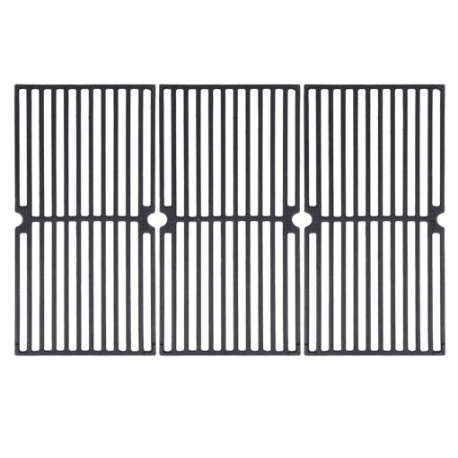 GGC Grill Grates Replacement for Brinkmann 810-8410-F, 810-2410-S, 810-2511-S, 810-2512-S, 810-8411-5, 810-9415-W and Others, 3 PCS Porcelain Coated Cast Iron Cooking Grate(17 3/4" x 8 15/16")