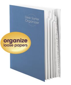 Smead Desk File/Sorter, Daily (1-31), 31 Dividers, Letter Size, Dark Blue (89294) 7 71dLAfjJ2wL