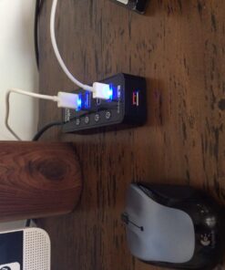 USB 3.0 Hub, atolla 4 Ports Super Speed USB 3 Hub Splitter with On Off Switch with 1 USB Charging Port (Cable Length 2 Feet, No AC Adapter) (4-Port hub) 41 71dLJpSSSPL