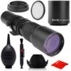 Opteka 500mm/1000mm f/8 Manual Telephoto Lens compatible with Canon EF-Mount EOS 90D, 80D, 77D, 70D, 60D, 60Da, 1Ds, Mark III II 7D, 6D, 5D, 5DS, Rebel T8i, T7i, T7s, T7, T6s, T6i, T6, T5, SL3, SL2 70 71dMHj5oFWL