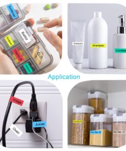 NineLeaf 6 Pack Compatible Label Tape Replacement for Dymo D1 Label Tape 12mm 45013 45010 45016 45017 45018 45019, 1/2 Inch D1 Label Cassette Use for Dymo LabelManager 160 280 360D 210D 450 COLORPOP 12 71dNZZHuTJL