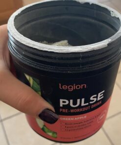 LEGION Pulse Pre Workout Supplement - All Natural Nitric Oxide Preworkout Drink to Boost Energy, Creatine Free, Naturally Sweetened, Beta Alanine, Citrulline, Alpha GPC (Green Apple) Green Apple 14 71dOfX j0L