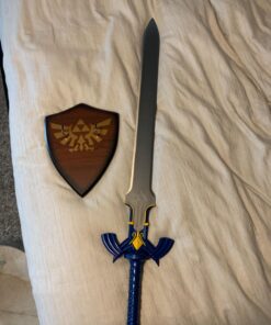 Zelda Link Master Sword Twilight Princess Fantasy Sword with Plaque - Blue (Blue) 87 71dOnx6S5yL
