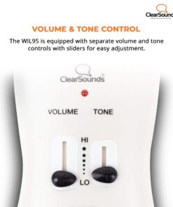 ClearSounds WIL95 UltraClear Portable Telephone Amplifier for Corded Digital and VoIP Phones with Up to 40dB Amplification, AC Powered (White) 8 71dPFKHLHXL