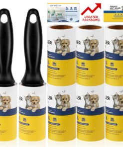 Lint Roller Pet Hair Remover - Sticky Lint Remover Rollers for Clothes Pet Hair Cat 8 Pack 8 Count (Pack of 1) 12 71dQBs4qh5L