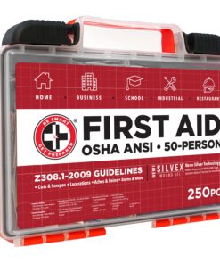 Alternative view of Be Smart Get Prepared First Aid Kit, 250 Piece. Exceeds OSHA ANSI Standards for Office, Home, Car, School, Emergency, Survival, Camping, Hunting, & Sports. FSA HSA