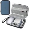 Comecase Hard Case for Apple Pencil, Magic Mouse 2 and 1, for Magsafe Power Adapter, for BeatsX Earphone, for Airpod, Magnetic Charging Cable, Electronics Accessories Organizer Storage Bag - Blue