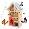 Niteangel Natural Wooden Insect Hotel, Garden Insect House for Ladybugs, lacewings, Butterfly, Bee, Bug 10 x 6 x 3.4 inch Red 19 71dQvx4sfoL