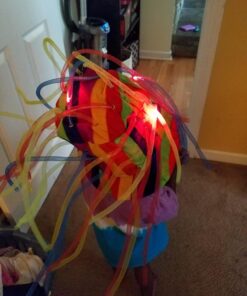 Fun Central - LED Crazy Noodle Hat for Adults & Kids | for Mardi Gras Party Supplies St. Patrick’s Day Party Favors Crazy Hat Day 21 71dSEpycC8L 3