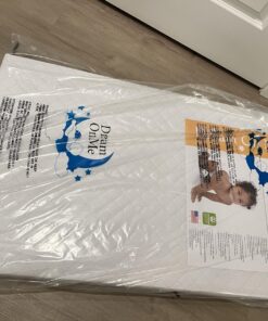 Dream On Me Holly 3” Fiber Portable, Greenguard Gold Certified, Waterproof Vinyl Cover, Lightweight Mini Crib Mattress, White 35 71dSfwlmSmL