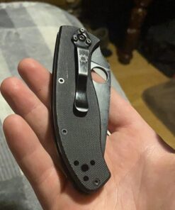 Spyderco Tenacious Folding Utility Pocket Knife with 3.39" Black Stainless Steel Blade and Durable G-10 Handle - Everyday Carry - PlainEdge - C122GBBKP 66 71dSg0nbAGL