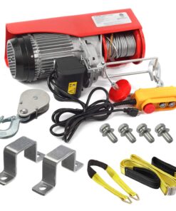 Partsam 2200 lbs Lift Electric Hoist Crane Remote Control Power System, Zinc-Plated Steel Wire Overhead Crane Garage Ceiling Pulley Winch w/Premium Straps (w/Emergency Stop Switch) 23 71dT11mOQfL