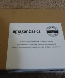 Amazon Basics Rectangular 6-Outlet, 200 Joule Surge Protector Power Strip, 2 Foot, White - Pack of 2 38 71dTDXPHYoL