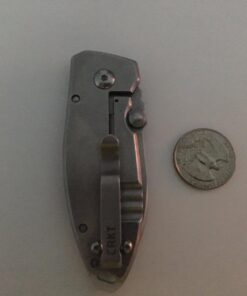 CRKT Squid Folding Pocket Knife: Compact EDC Straight Edge Utility Knife with Stainless Steel Blade and Framelock Handle Silver Stonewash 48 71dToMQRmtL