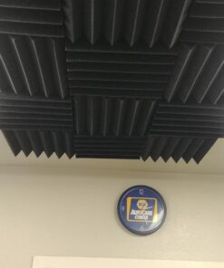 A2S 24 Pack 2-Inch Acoustic Panels w/Adhesive Stickers - Fireproof - SGS Certified - Sound Proof Foam Panels - Non Toxic - Top Quality - Ideal for Home & Studio Sound Deadening - High Density Black 24 pack 45 71dW1xMSGHL