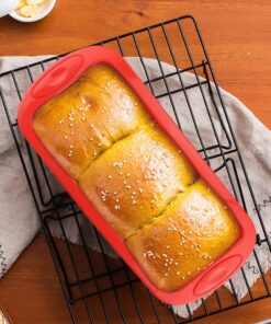SILIVO Silicone Bread and Loaf Pans (2 Pack) - Nonstick Silicone Baking Mold for Homemade Loaf, Bread and Meatloaf - 8.9x3.7x2.5 inch Set of 2 24 71dW2Yg4o9L