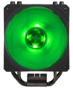 Cooler Master Hyper 212 RGB Black Edition CPU Air Cooler, SF120R RGB Fan, 4 CD 2.0 Heatpipes, Anodized Gun-Metal Black, Brushed Nickel Fins, RGB Lighting for AMD Ryzen/Intel LGA1151 55 71dXeBtR9EL