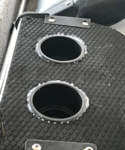 Amarine Made (Set of 4) Black Recessed Drop in Plastic Cup Drink Can Holder with Drain for Boat Car Marine Rv - Black 51 71dYOLl6xGL